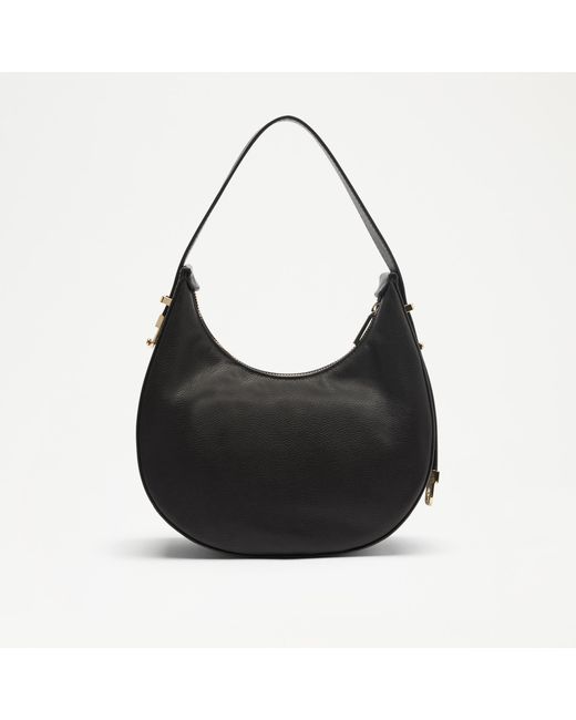 Russell & Bromley Milan Women's Black Leather Curved Shoulder Bag