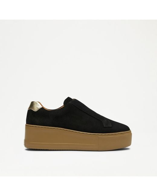 Russell & Bromley Black Park Up Laceless Flatform Trainer