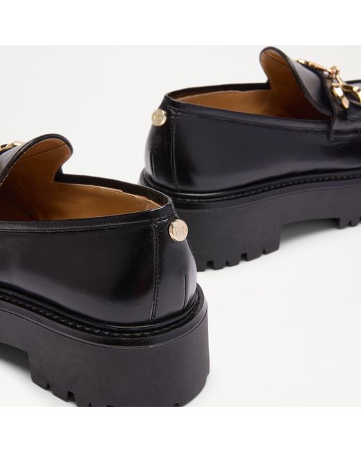 Russell & Bromley Black Superstomp Platform Cleated Loafer