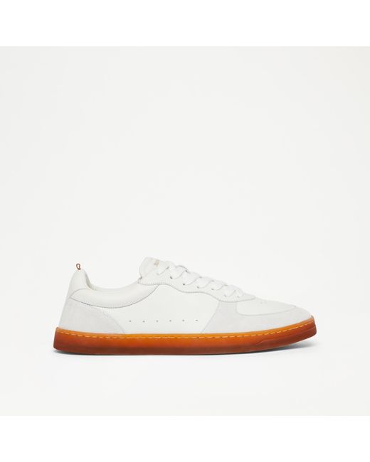 Russell & Bromley White Columbus Rounded Sneaker for men