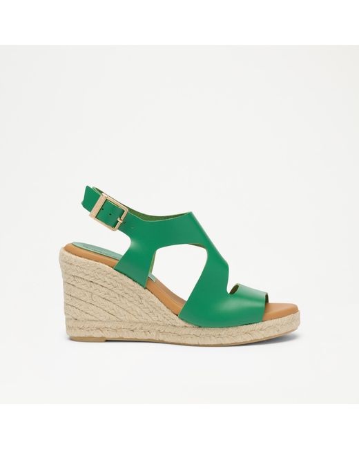 Russell & Bromley Green Fawler Espadrille Wedge