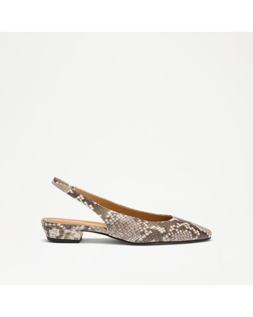 Russell & Bromley Metallic Haywood Slingback Flat