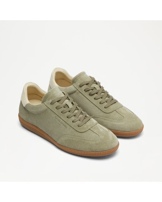 Russell & Bromley Green Nordic M Men's Khaki Lace Up Thin Sole Sneaker for men