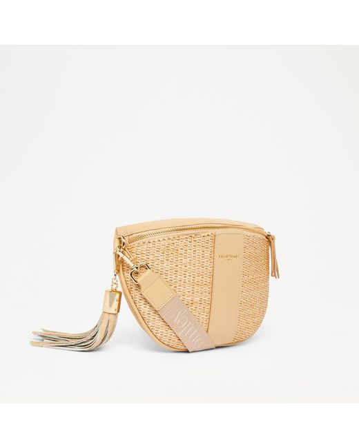 Russell & Bromley Natural Rotate Women's Neutral Curved Crossbody Bag