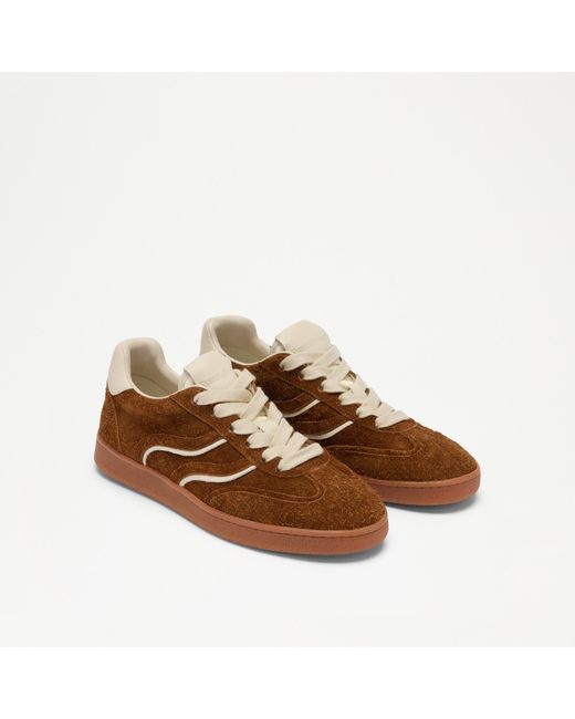 Russell & Bromley Brown Flete Textured Heritage Trainer