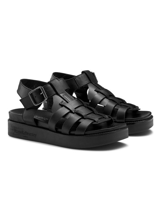 black leather sandals size 5