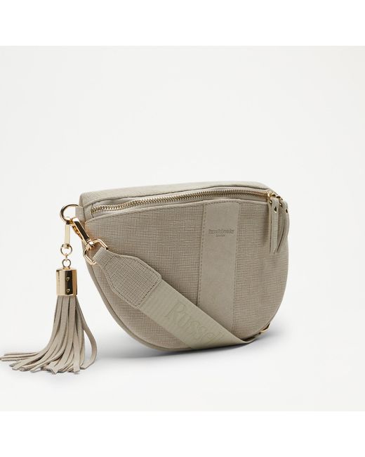 Russell & Bromley Gray Rotate Curved Crossbody Bag