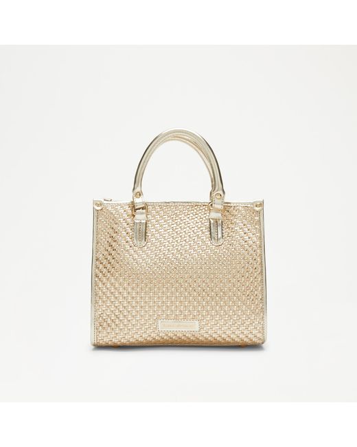 Russell & Bromley Natural Liberation Women's Gold Woven Tote Bag