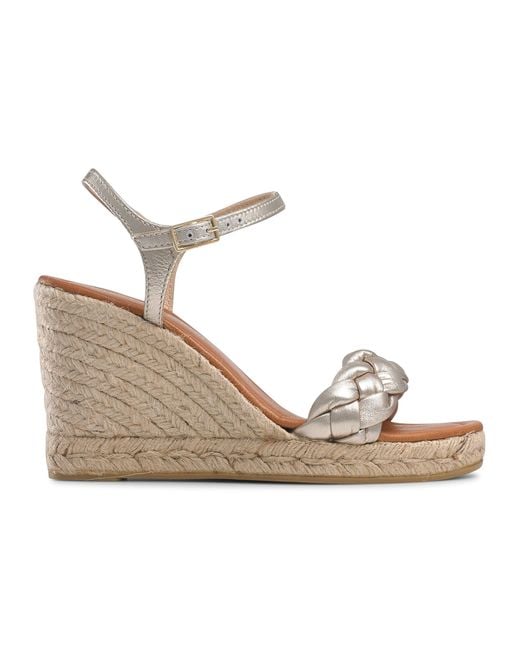 Russell & Bromley Lattice Plaited Espadrille in White | Lyst UK