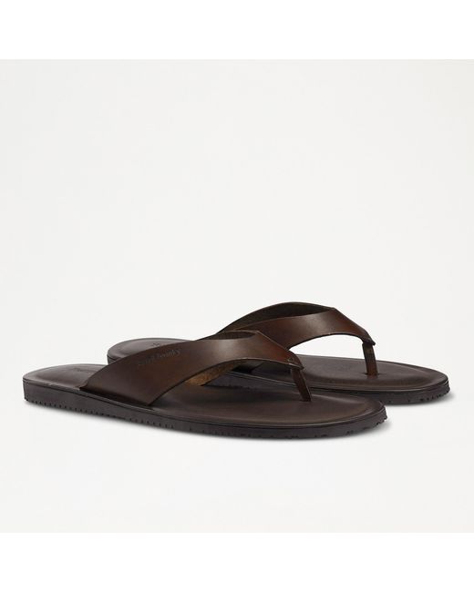 Russell & Bromley Claremont Men's Brown Toe Post Sandal