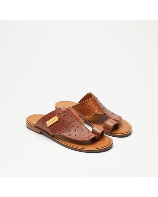 Russell & Bromley Brown Arabian Toe-post Sandal for men