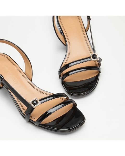 Russell & Bromley Black Gosh Strappy Block Heeled Sandal