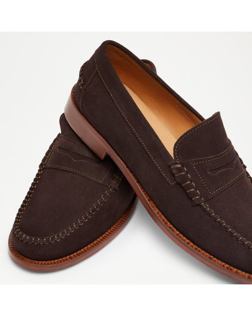 Russell & Bromley Dartmouth Men's Brown Moccasin Saddle Loafer for men