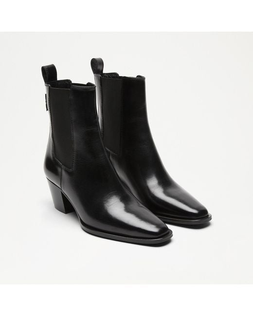 Russell & Bromley Black Calle Western Chelsea Boot
