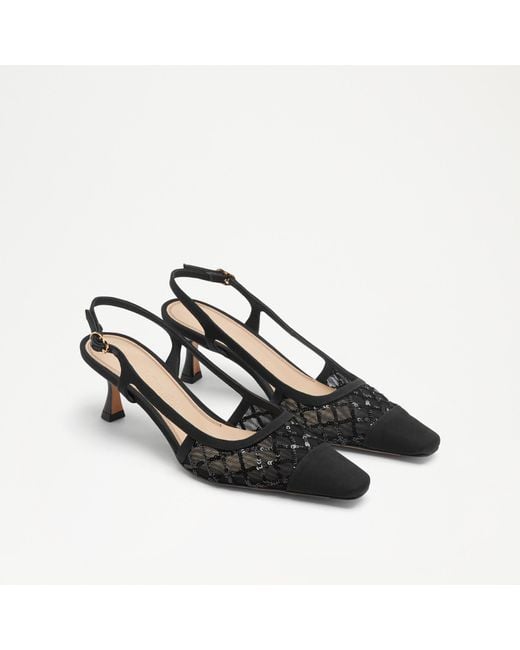 Russell & Bromley Snipped Women's Black Snipped Toe Slingback