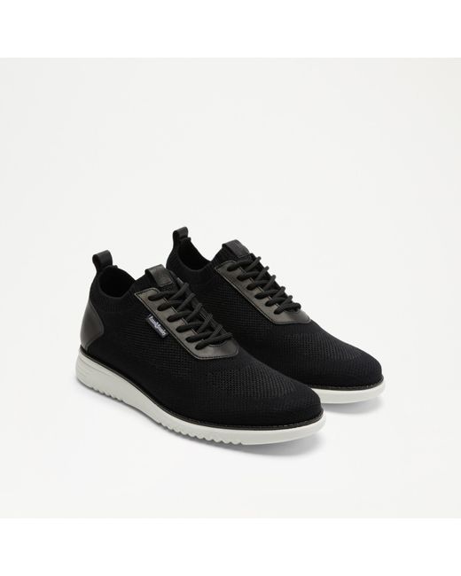 Russell & Bromley Black Ingleside Knitted Lace Up Sneaker for men