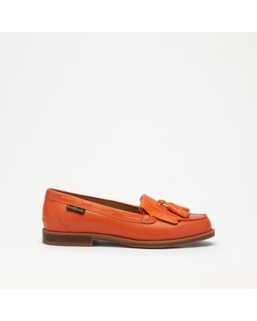 Russell & Bromley Red Chester Tassel Loafer