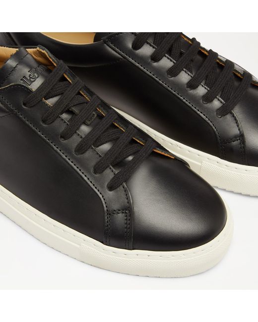 Russell & Bromley Relay Mens Black Leather Lace To Toe Sneakers for men