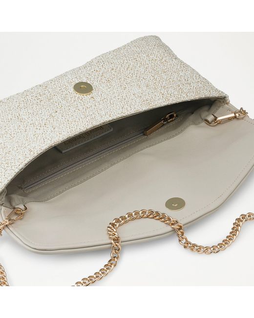Russell & Bromley Natural Midnight Clutch Pearl Trim Clutch