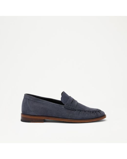 Russell & Bromley Blue Maltby Ruched Loafer for men