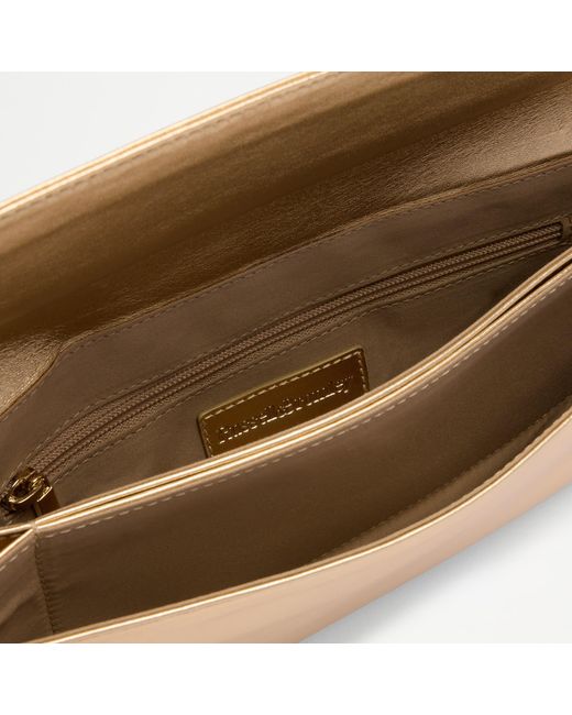 Russell & Bromley Natural Melrose Streamlined Foldover Clutch