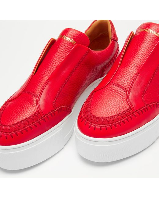 Russell & Bromley Red Park Line Laceless Flatform Sneaker