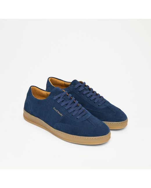 Russell & Bromley Blue Bailey Men's Navy Suede Gum Sole Sneaker for men