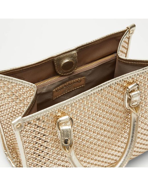 Russell & Bromley Natural Liberation Women's Gold Woven Tote Bag