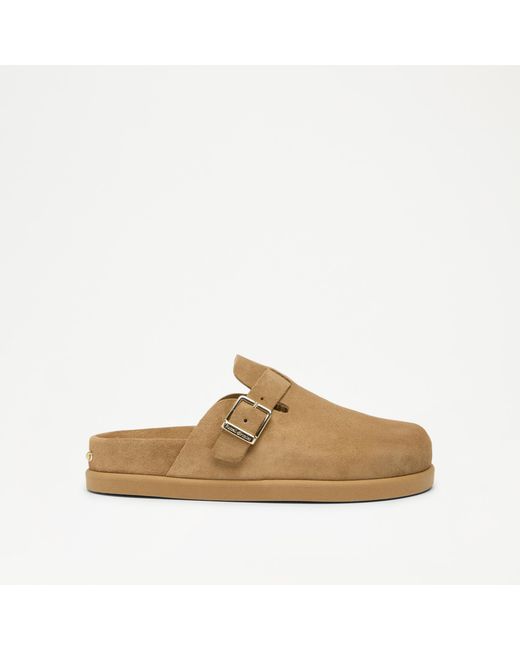 Russell & Bromley Natural Vixen Suede Clog