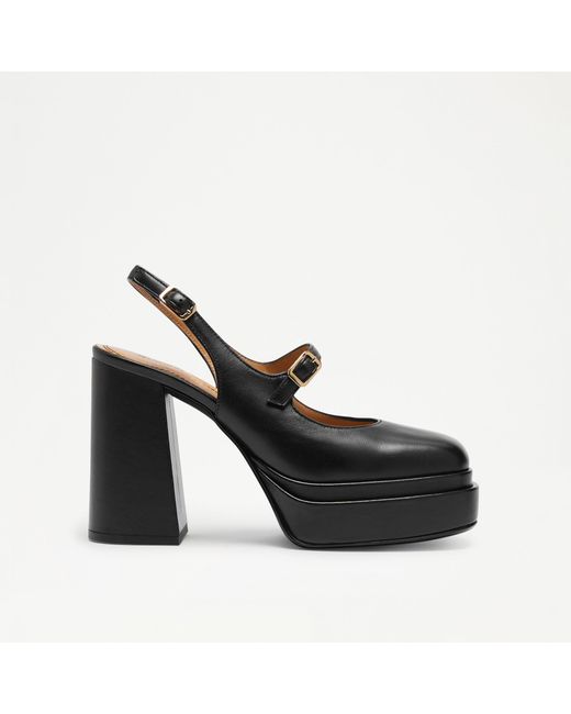 Russell & Bromley Milly Women's Black Slingback Mary Jane Platform