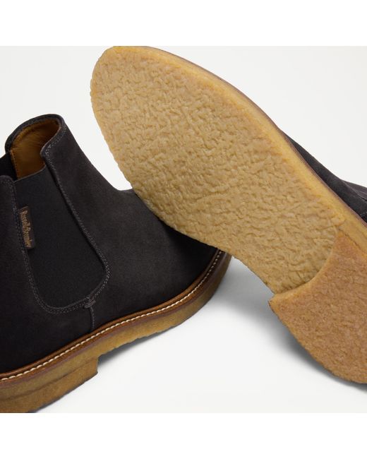 Russell & Bromley Black Dublin Crepe Sole Chelsea for men