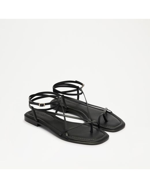 Russell & Bromley Black Chicksgrove Thin Strappy Sandal