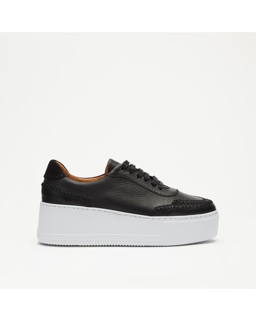 Russell and bromley black trainers sale