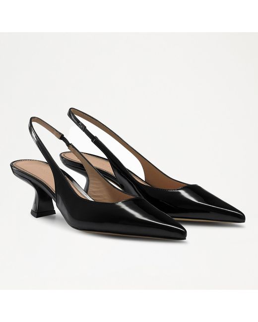 Russell & Bromley Black Slingpoint Sling Back Point Pump