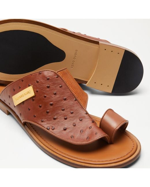 Russell & Bromley Brown Arabian Toe-post Sandal for men