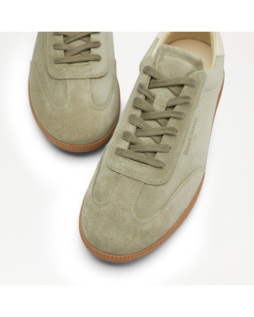 Russell & Bromley Green Nordic M Men's Khaki Lace Up Thin Sole Sneaker for men