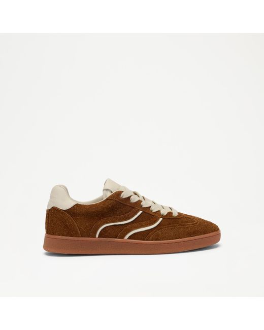 Russell & Bromley Brown Flete Textured Heritage Trainer
