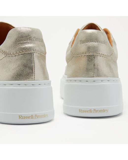 Russell & Bromley Metallic Park Mid Flatform Mid Laceless Sneaker