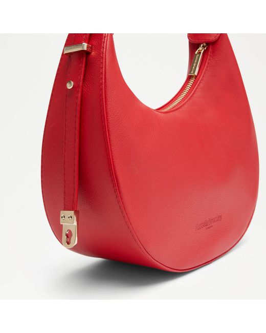 Russell & Bromley Milan Women's Red Curved Shoulder Bag