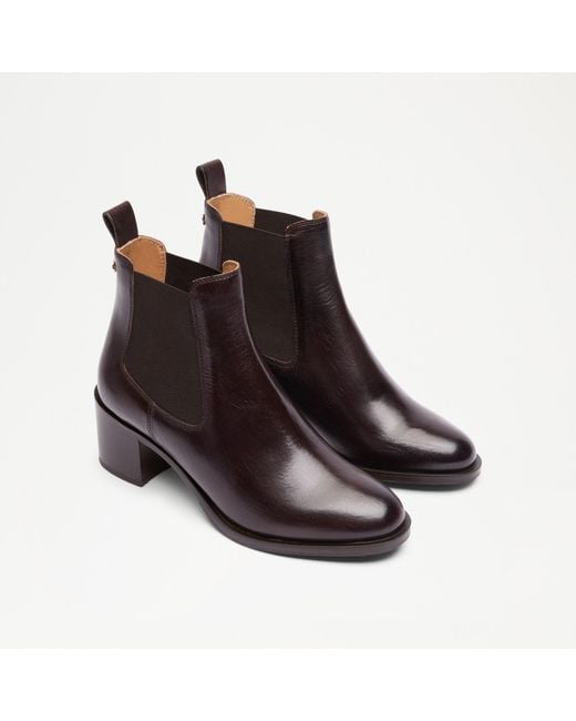 Russell & Bromley Brown Capital Heeled Chelsea Boot