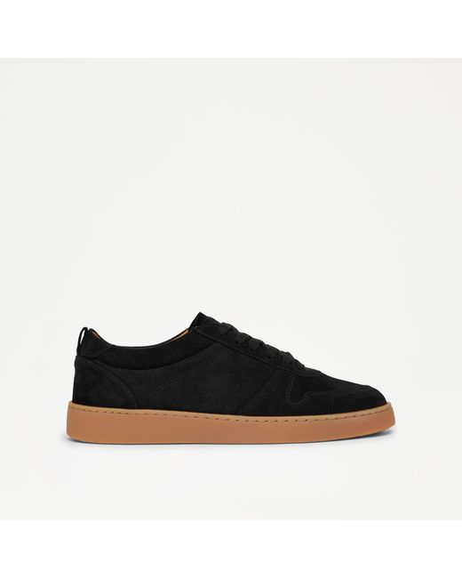 Russell & Bromley Rebound Men's Comfortable Black Suede Toe Guard Wedge Sneakers for men
