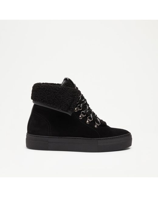 Russell & Bromley Black Cosy Fold Over Boot