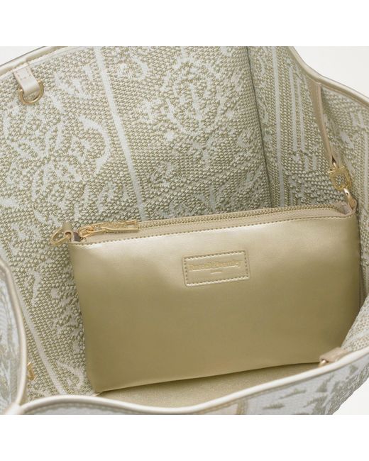 Russell & Bromley Metallic Gemini Women's Gold Woven Tote