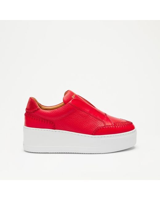 Russell & Bromley Red Park Line Laceless Flatform Sneaker