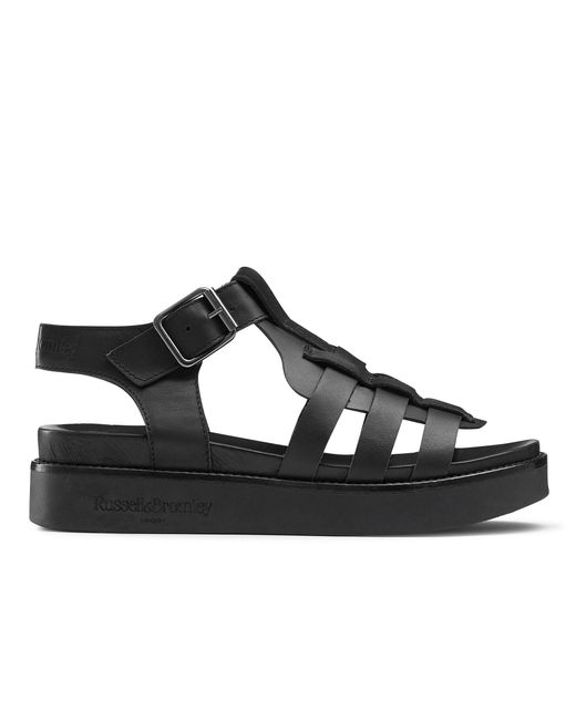 black leather sandals size 5