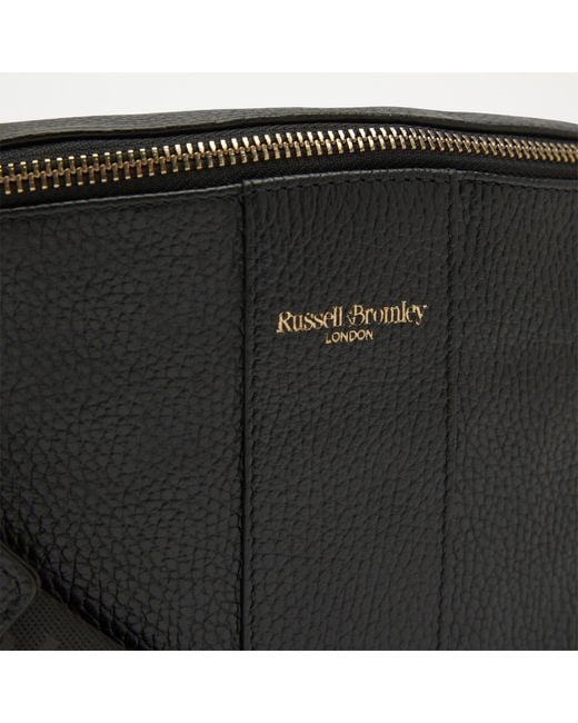 Russell & Bromley Rotate Women's Black Leather Curved Crossbody Bag