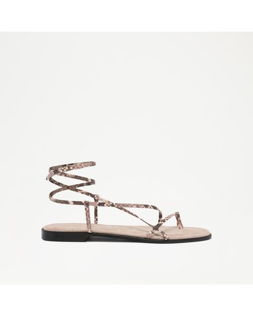 Russell & Bromley White Chicksgrove Thin Strappy Sandal