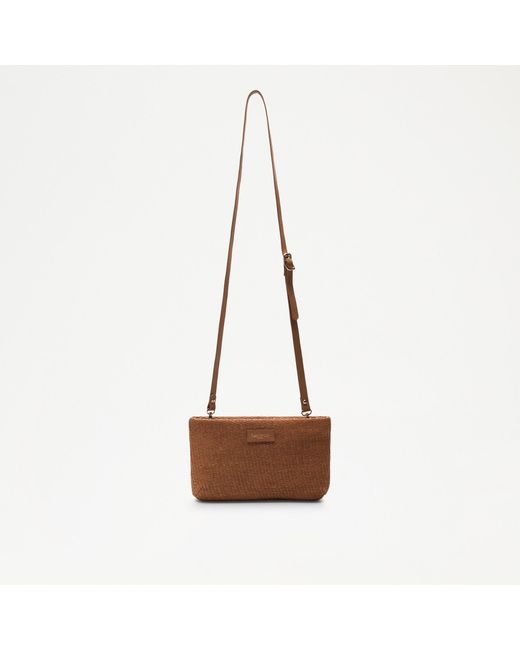 Russell & Bromley Brown Hold Me Zip Clutch