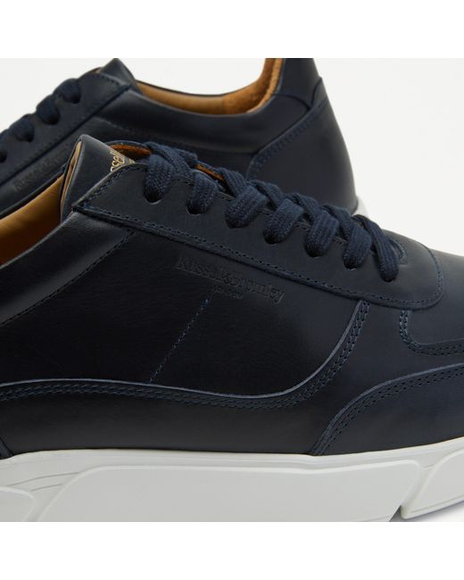 Russell & Bromley Black Linford Laced Runner Sneaker for men