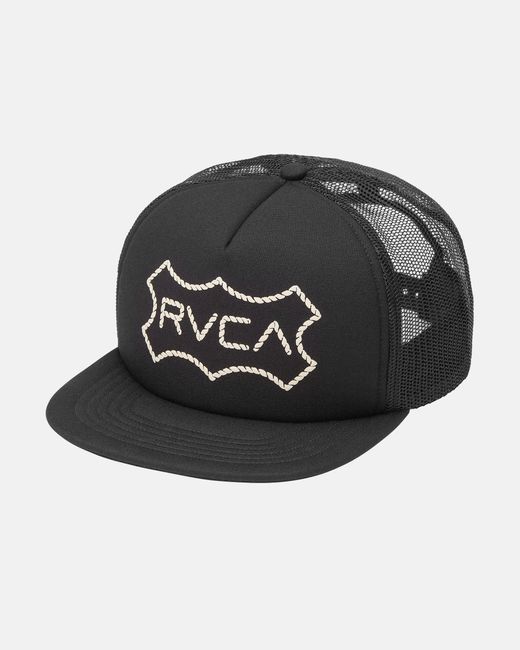 RVCA Black Genuine Foamy Trucker for men